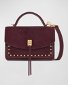 Rebecca Minkoff Darren Small Suede Messenger Bag In Garnet