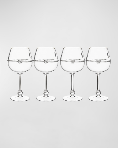 Juliska Graham Red Wine Four-piece Glass Set In Silver