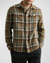 RAILS MEN'S BERKSHIRE HERRINGBONE PLAID OVERSHIRT