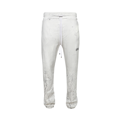 Pre-owned Amiri Cracked Dye Logo Sweatpants 'white'