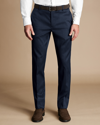 CHARLES TYRWHITT MEN'S CHARLES TYRWHITT SMART STRETCH TEXTURE TROUSERS