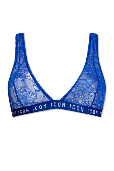 Dsquared2 Logo Detailed Lace Bra In New