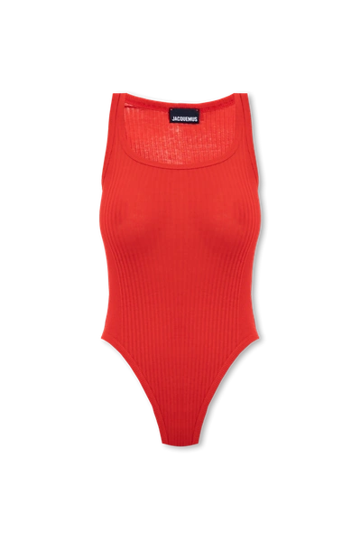 Jacquemus Le Body Caraco Ribbed Bodysuit In New