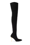 Balmain Moneta Monogram Mesh Over-the-knee Boots In New