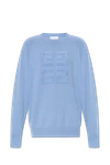 GIVENCHY GIVENCHY BLUE CASHMERE jumper WITH LOGO