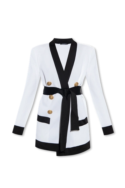 Balmain Belted Knitted Cardigan In New