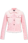 Versace Monogram-jacquard Cotton Denim Jacket In New