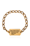 BALENCIAGA BALENCIAGA GOLD BRASS BRACELET WITH LOGO