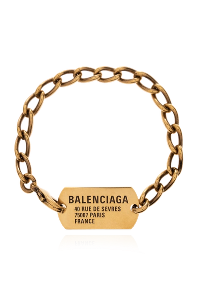 Balenciaga Logo Engraved Bracelet In New