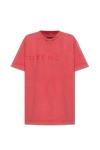 GIVENCHY GIVENCHY RED T-SHIRT WITH LOGO