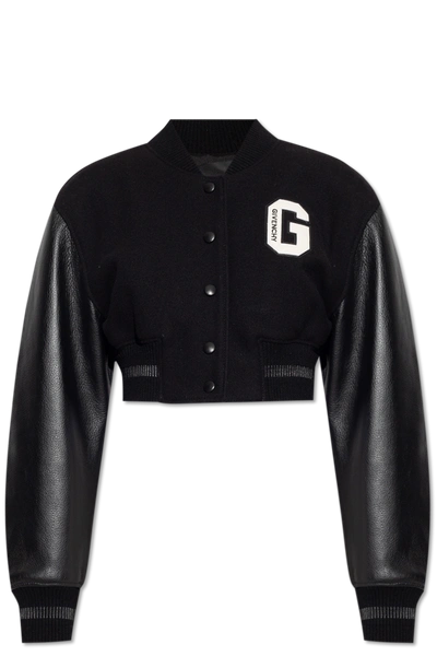 Givenchy Women's College Cropped Varsity Jacket In Wool And Leather In New