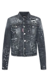 DSQUARED2 DSQUARED2 GREY DISTRESSED DENIM JACKET