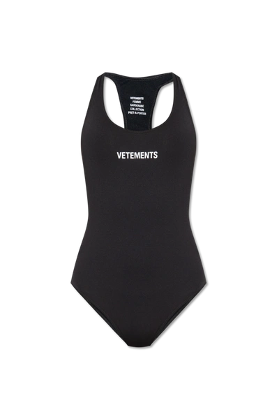 Vetements Woman One-piece Swimsuit Black Size S Polyamide, Elastane In New