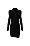 VERSACE VERSACE BLACK ‘LA VACANZA’ COLLECTION RIBBED DRESS