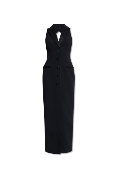 Versace Women's Sleeveless Blazer Maxi Dress In Negro