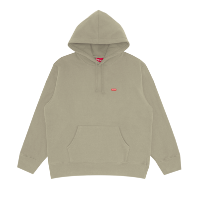 Pre-owned Supreme Small Box Hooded Sweatshirt 'olive' In Green