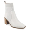 Journee Collection Collection Women's Tru Comfort Foam Wide Width Harlowe Booties In White
