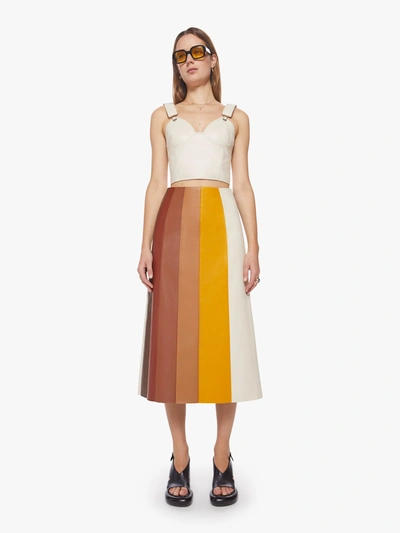 Mother The Bits And Pieces Faux-leather Midi Skirt In Slippery As A Snake