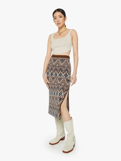 Mother The Midnight Walk Skirt Lone Star In Brown