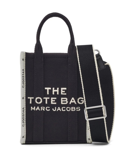 Marc Jacobs Logo Embroidered Tote Bag In Black