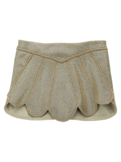 Douuod Kids' Shell Skirt In Gold