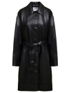 LOW CLASSIC LOW CLASSIC BELTED LEATHER COAT