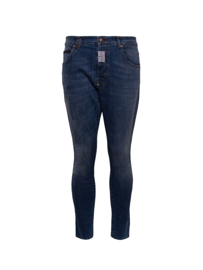 Philipp Plein Low Rise Skinny Jeans In Blue