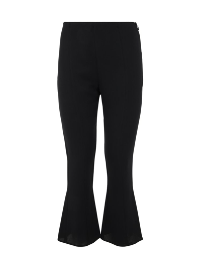 Blumarine 4p006a Flared And Cropped Trousers In Black