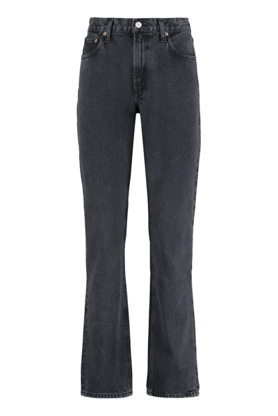 Agolde Black Lyle Jeans In Anthracite