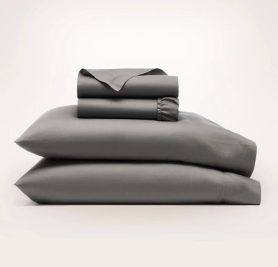 Boll & Branch Organic Signature Patterned Sheet Set In Stone Textured Stripe