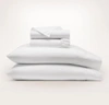 Boll & Branch Organic Signature Patterned Sheet Set In White Textured Stripe