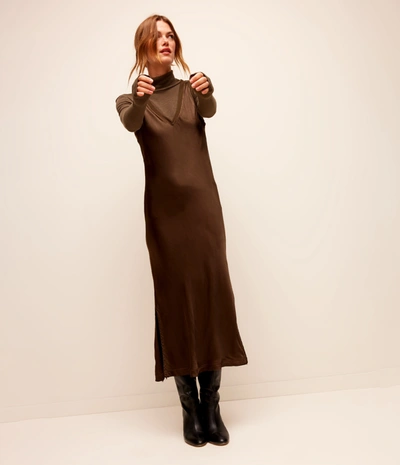Michael Stars Randi Satin Midi Dress In Dolma
