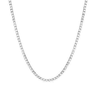 Aurate New York Classic Diamond Tennis Necklace (lab) In White