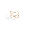 Aurate New York Petite Half Diamond X Ring In Rose