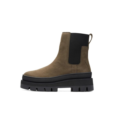 Clarks Orianna2 Top Leather Boot In Green