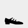 Carel Velvet Mary Jane In Black