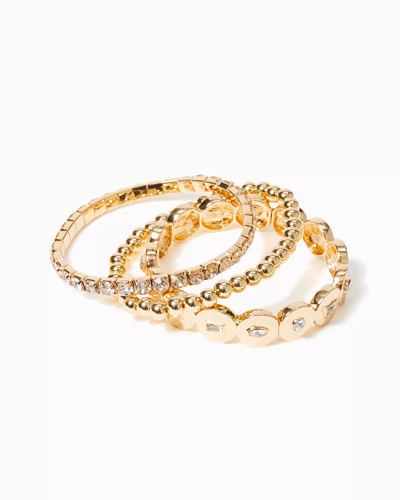 Lilly Pulitzer Stir It Up Bracelet Set In Gold Metallic