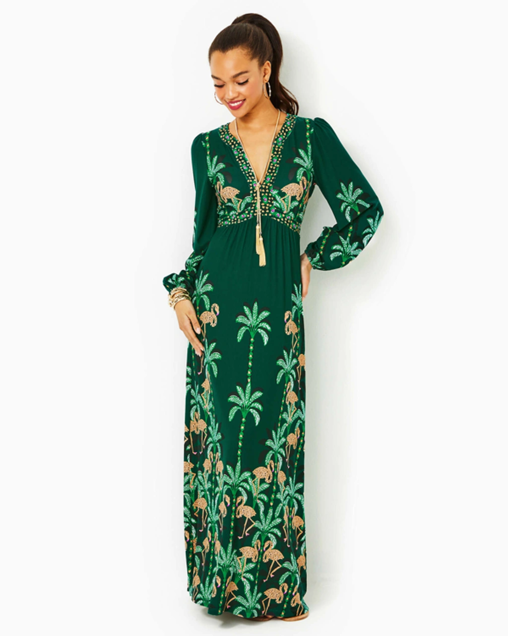green lilly pulitzer maxi dress Lilly Pulitzer Marleigh Stretch Maxi Shift Dress