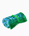 Lilly Pulitzer Paradise Blanket In Bon Bon Blue Leapin Leopards Engineered Blanket