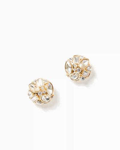Lilly Pulitzer Enchanted Escape Stud Earrings In Gold Metallic