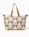 Lilly Pulitzer Getaway Packable Tote In Deeper Coconut Lil Stir It Up