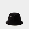 Apc Thais Bucket Hat - A.p.c. - Cotton - Black In Black