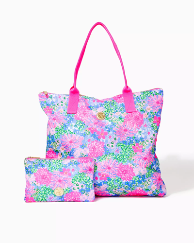 Lilly Pulitzer Piper Packable Tote In Multi Lil Soiree All Day