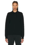 The Row Black Polo In Cotton And Cashmere In Black