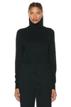 The Row Eva Cashmere Turtleneck Sweater In Black