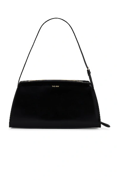 The Row Leather Dalia Baguette Shoulder Bag In Black