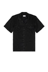 Saturdays Surf Nyc Canty Crinkled Satin Shirt In Black