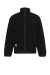 Saturdays Surf Nyc Spencer Polar Fleece Full Zip Jacket In Black