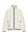 Saturdays Surf Nyc Spencer Polar Fleece Full Zip Jacket In Ivory