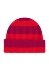 Guest In Residence The Rib Stripe Hat In Magenta & Cherry